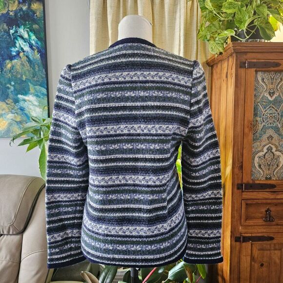 Vintage Hammerschmid 100% Wool Full Zip Women's Cardigan Size S - Picture 2 of 9